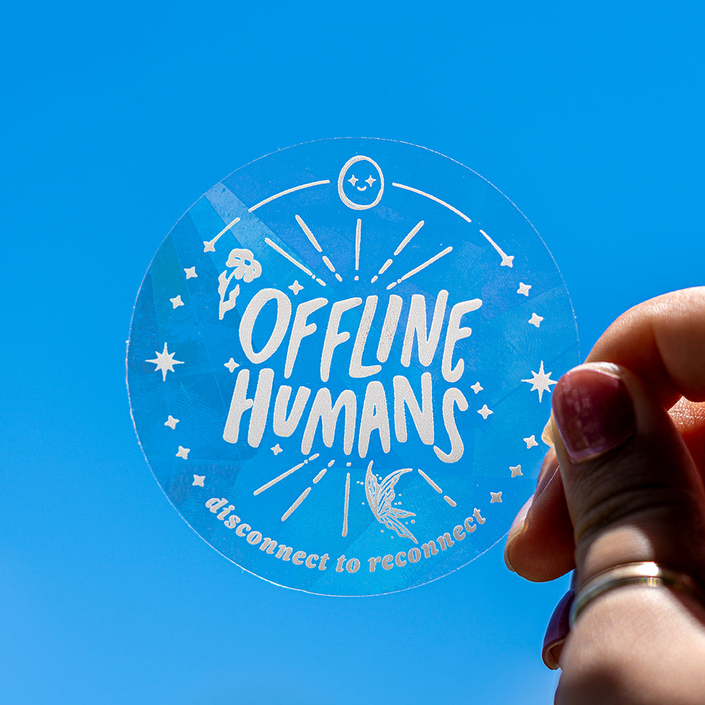Offline Humans – Suncatcher Sticker - 3" x 3"
