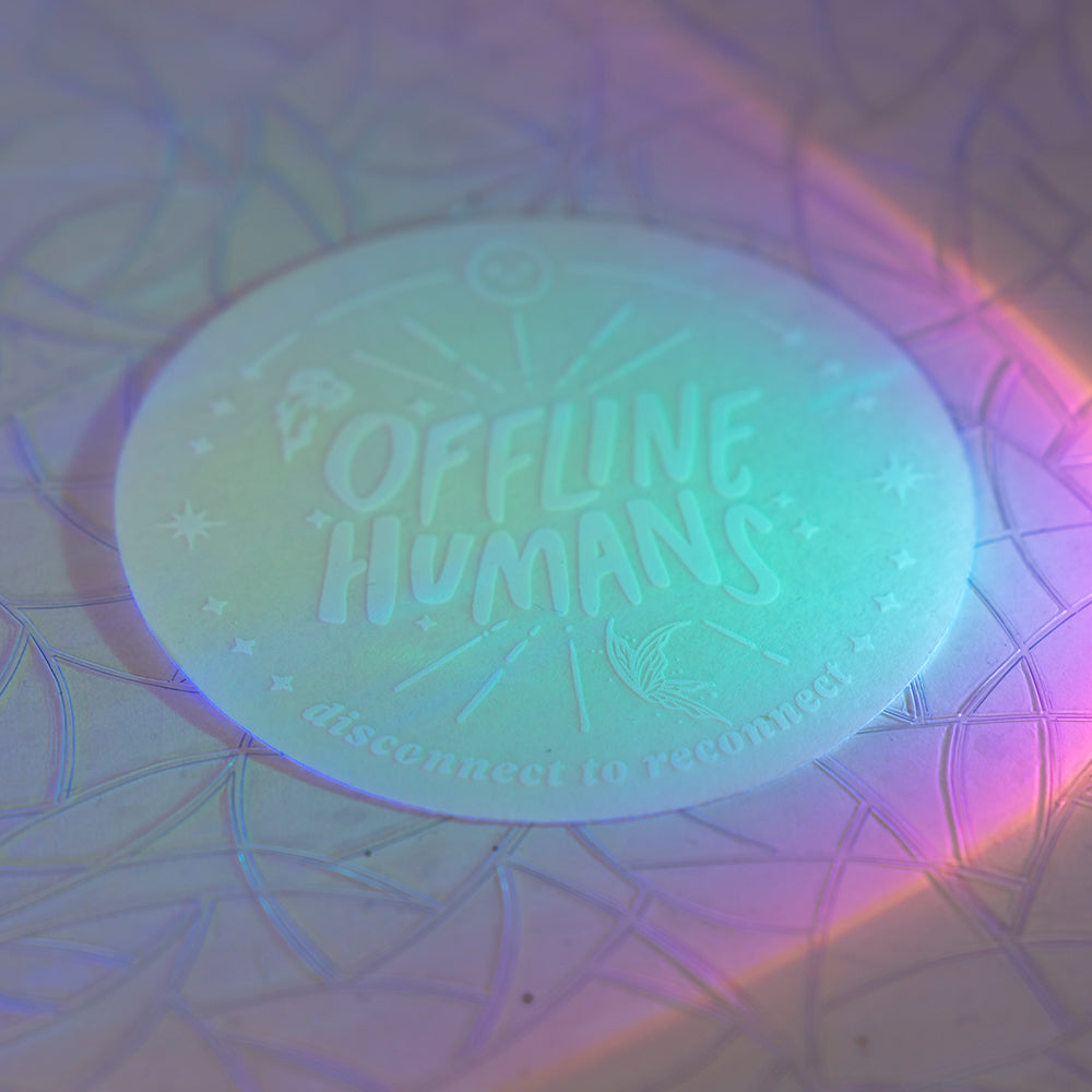 Offline Humans – Suncatcher Sticker - 3" x 3"