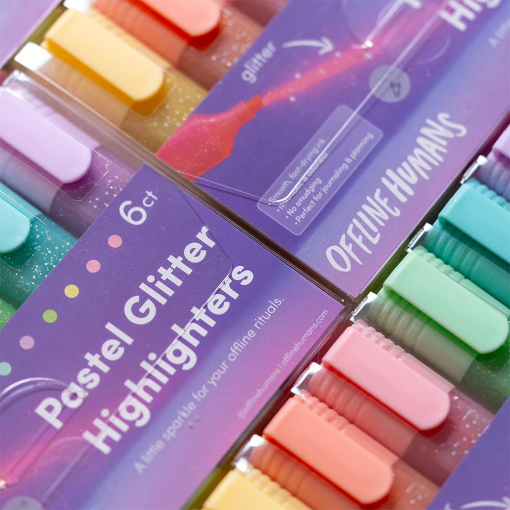 Pastel Glitter Highlighters