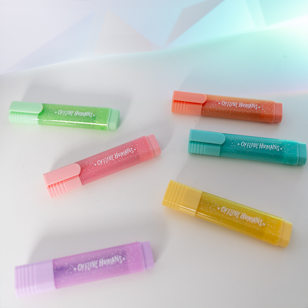 Pastel Glitter Highlighters