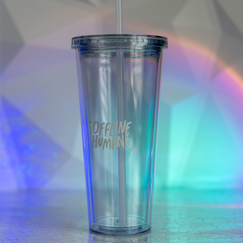 Offline Humans 20 oz Clear Tumbler