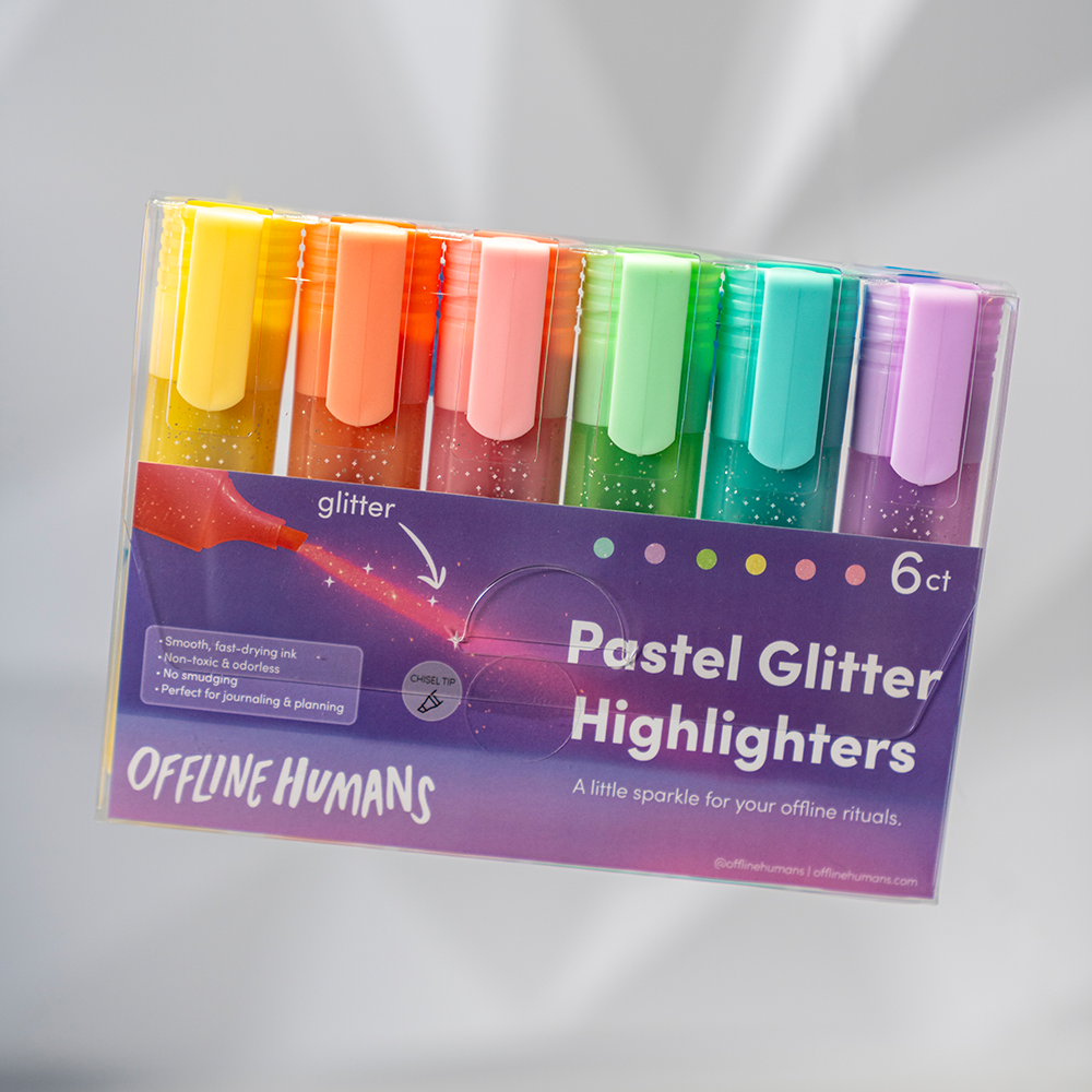 Pastel Glitter Highlighters