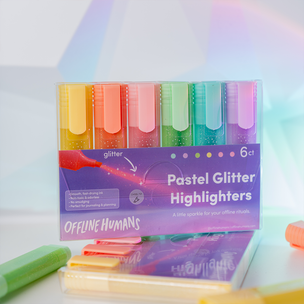Pastel Glitter Highlighters