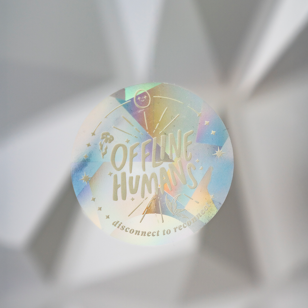 Offline Humans – Suncatcher Sticker - 3" x 3"