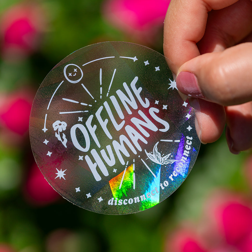 Offline Humans – Suncatcher Sticker